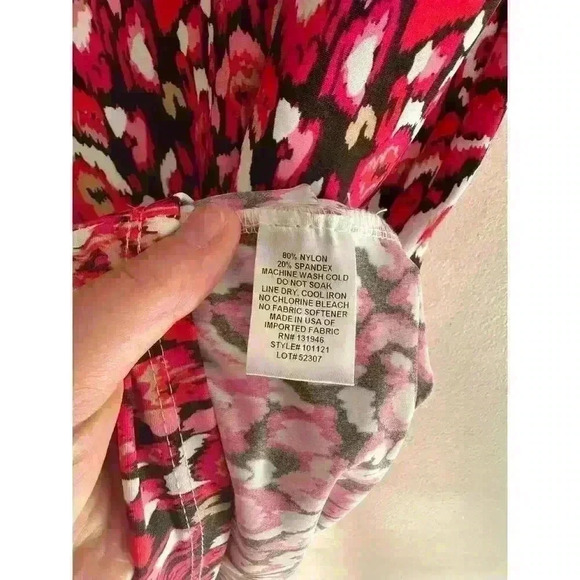 Jude Connally Ella Stretch Dress Jude Cloth in Pink Cheetah Ikat Large - Picture 4 of 4